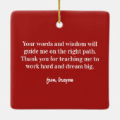 武術コーチ | 最高の先生だ! セラミックオーナメント (裏面)