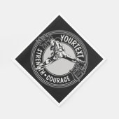 武術パーソナライズされたアーツ柔道日本格闘スポーツ スタンダードランチョンナプキン (角)