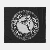 武術パーソナライズされたアーツ柔道日本格闘スポーツ フリースブランケット (正面(横))