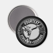 武術パーソナライズされたアーツ柔道日本格闘スポーツ マグネット (正面/裏面)