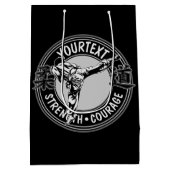 武術パーソナライズされたアーツ柔道日本格闘スポーツ ミディアムペーパーバッグ (裏面)