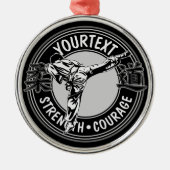 武術パーソナライズされたアーツ柔道日本格闘スポーツ  メタルオーナメント (正面)