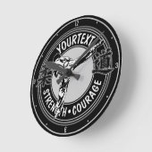 武術パーソナライズされたアーツ柔道日本格闘スポーツ ラウンド壁時計 (傾斜)