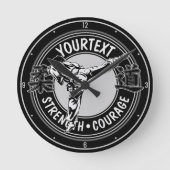 武術パーソナライズされたアーツ柔道日本格闘スポーツ ラウンド壁時計 (正面)