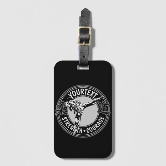 武術パーソナライズされたアーツ柔道日本格闘スポーツ ラゲッジタグ (正面縦)