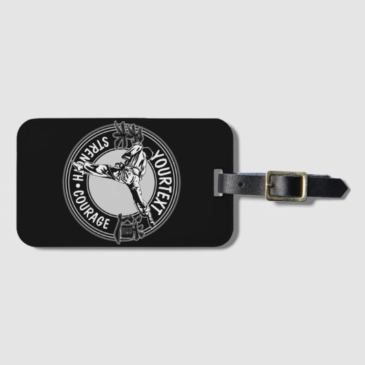 武術パーソナライズされたアーツ柔道日本格闘スポーツ ラゲッジタグ (正面横)