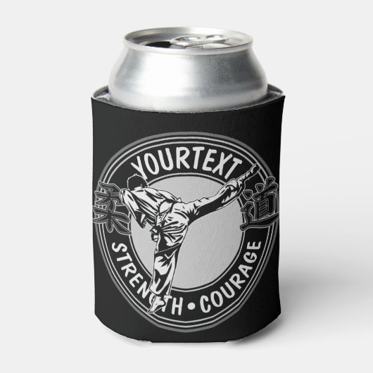武術パーソナライズされたアーツ柔道日本格闘スポーツ 缶クーラー (缶正面)