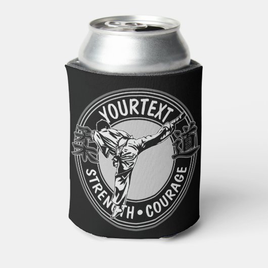 武術パーソナライズされたアーツ柔道日本格闘スポーツ 缶クーラー (缶裏面)