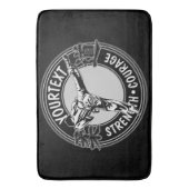 武術パーソナライズされた柔道日本格闘技 バスマット (正面縦)