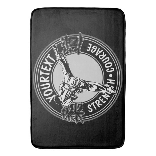 武術パーソナライズされた柔道日本格闘技  バスマット (正面縦)