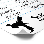 武術日本のアートチャート ポスター (角)