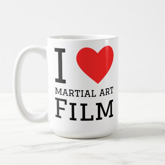 武術映画が好き コーヒーマグカップ (左)