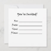 武術稲妻招待状 招待状 (裏面)