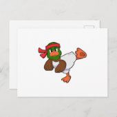 武術空手道のカモ ポストカード (正面/裏面)