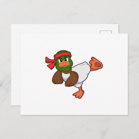 武術空手道のカモ ポストカード (正面/裏面)