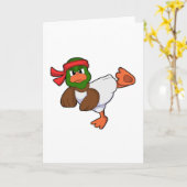 武術空手道のダック カード (黄色い花)