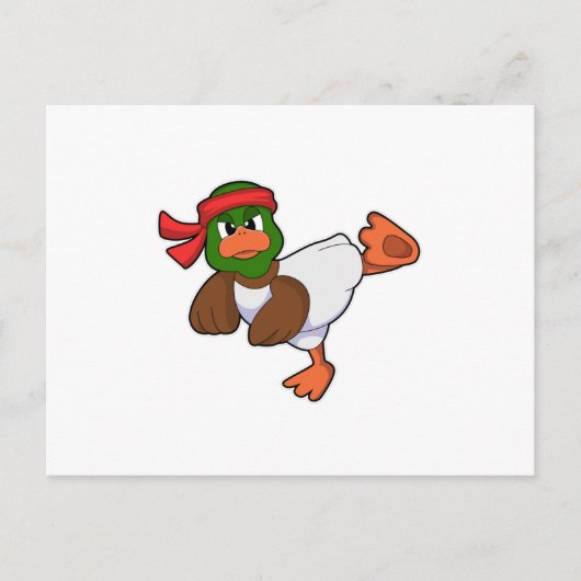 武術空手道のダック ポストカード (正面)