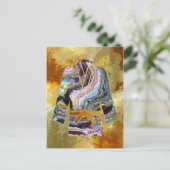 武術絵葉書 – 空手柔道敬古木 ポストカード (スタンド正面)