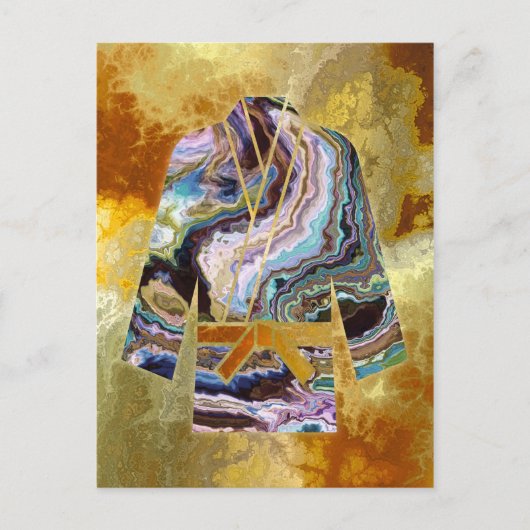 武術絵葉書 – 空手柔道敬古木 ポストカード (正面)