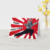 武術美術空手の父の日 カード (黄色い花)