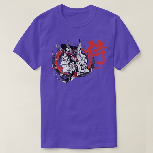 武術芸日本の術天狗サムライと芸者ja tシャツ (デザイン正面)