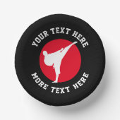 武術芸術をテーマにした空手の誕生日パーティーボウル ペーパーボウル (正面)