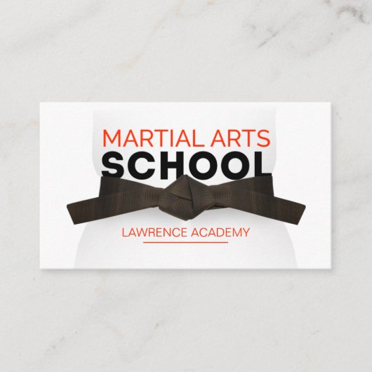 武術芸術学校/空手道場 名刺 (正面)