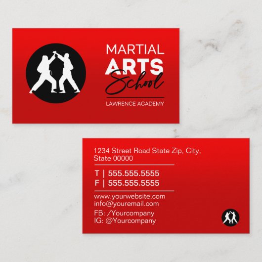 武術芸術院 名刺 (正面/裏面)