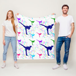 武術芸術 – 柔道 フリースブランケット