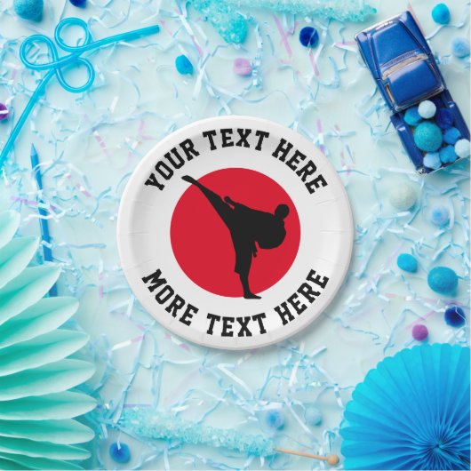 武術・アーツ・キッズ・バースデー・パーティープレート ペーパープレート (パーティー)