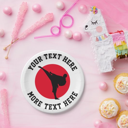 武術・アーツ・キッズ・バースデー・パーティープレート ペーパープレート (パーティー)