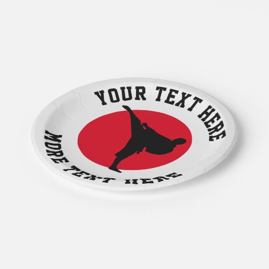 武術・アーツ・キッズ・バースデー・パーティープレート ペーパープレート (アングル)