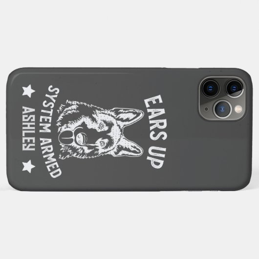 武装したドイツの羊飼い達に耳を傾けおもしろいる Case-Mate iPhoneケース (裏面(横))