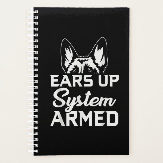 武装したドイツ人の羊飼いに耳を傾ける プランナー手帳 (正面)