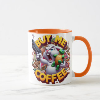 武装したバニーとタートルデュエル買で私にコーヒーを マグカップ