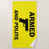 武装した丁寧なビーチタオル ビーチタオル (正面)