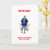 武装した危険なグリーティングカード カード (黄色い花)