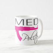 武装した及び丁寧、白11のozのクラシックで白いマグ コーヒーマグカップ (正面右)