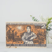 武装した女の子とベトナムの郵便切手1966 便箋 (スタンド正面)