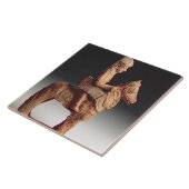 武装した騎手の小像、Byblosの第8第6セリウム タイル (側面)