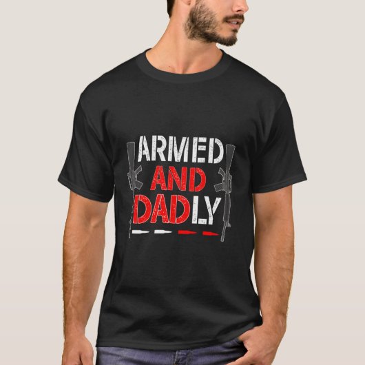 武装してダディー父の日の死のパパパパPapa Tシャツ (正面)