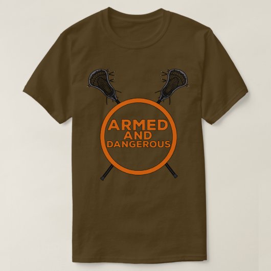 武装して危険なラクロス Tシャツ (デザイン正面)
