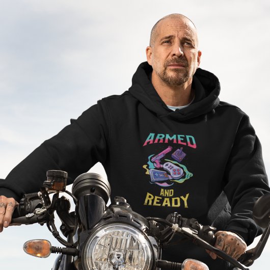 武装して準備ができている – レトロビデオゲーム パーカ