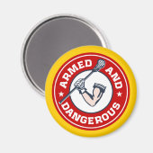 武装・危険ラクロス磁石 マグネット (正面/裏面)