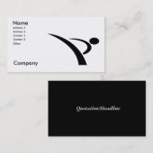 武道か空手のインストラクター 名刺 (正面/裏面)