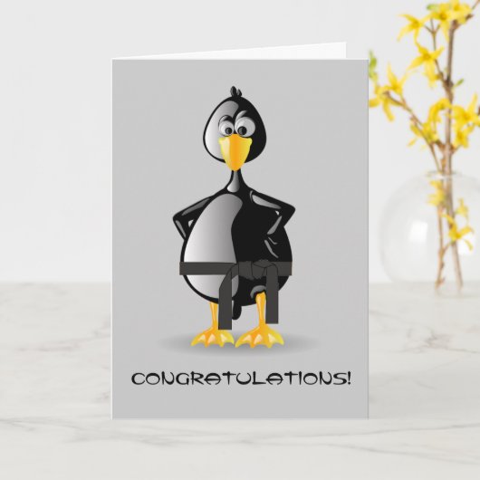 武道のお祝いカード カード (黄色い花)