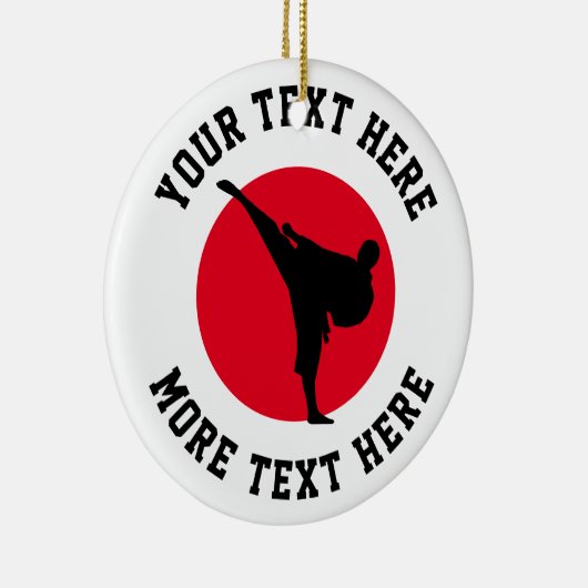 武道のための空手のクリスマスツリーのオーナメント セラミックオーナメント (右)