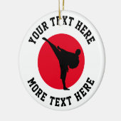 武道のための空手のクリスマスツリーのオーナメント セラミックオーナメント (左)