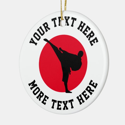 武道のための空手のクリスマスツリーのオーナメント セラミックオーナメント (左)