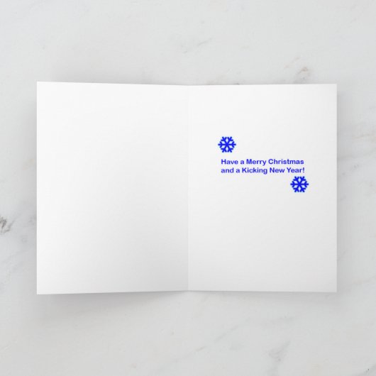 武道のギフトの挨拶状が付いているサンタ シーズンカード (内部)